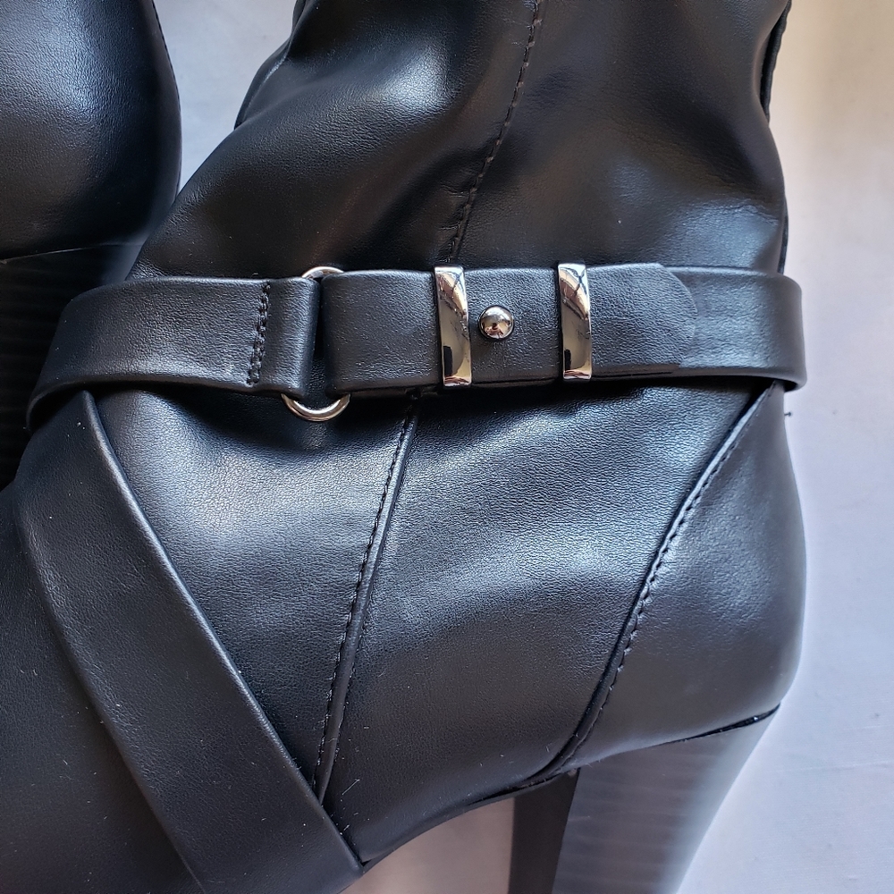 Worthington Black Phanton Leather Boots - Picture 4 of 8